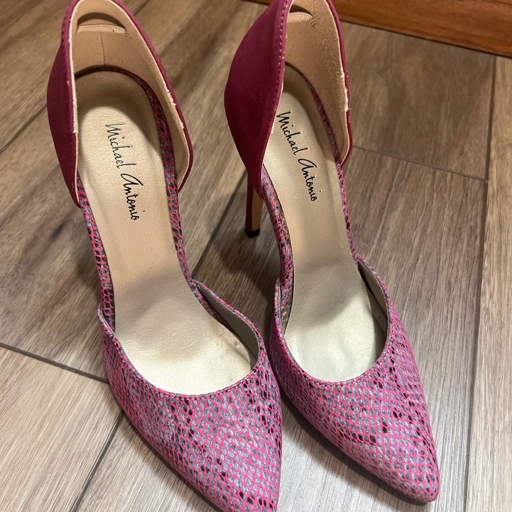 Elegant Women's Burgundy/Purple Heels
